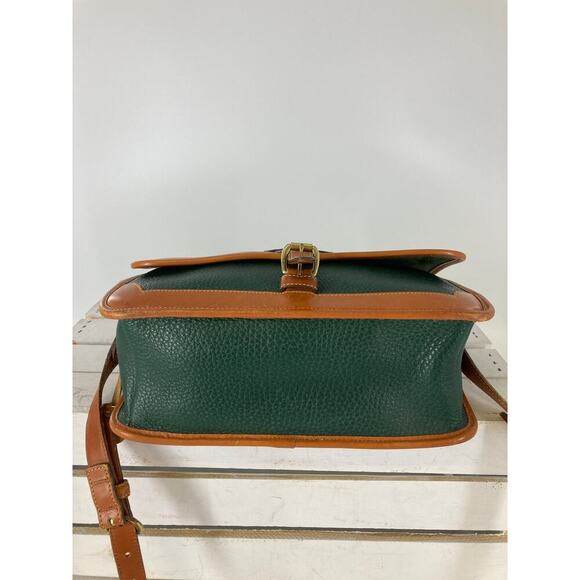 DOONEY & BOURKE MEDIUM GREEN LEATHER VINTAGE CROSSBODY BAG - Picture 8 of 16